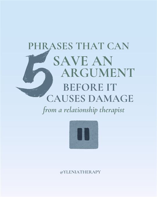 5 phrases to save an argument